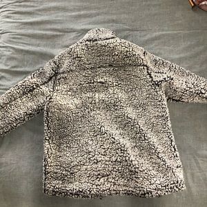 Altar’d State Wubby Full Zip Fuzzy Jacket in Brown